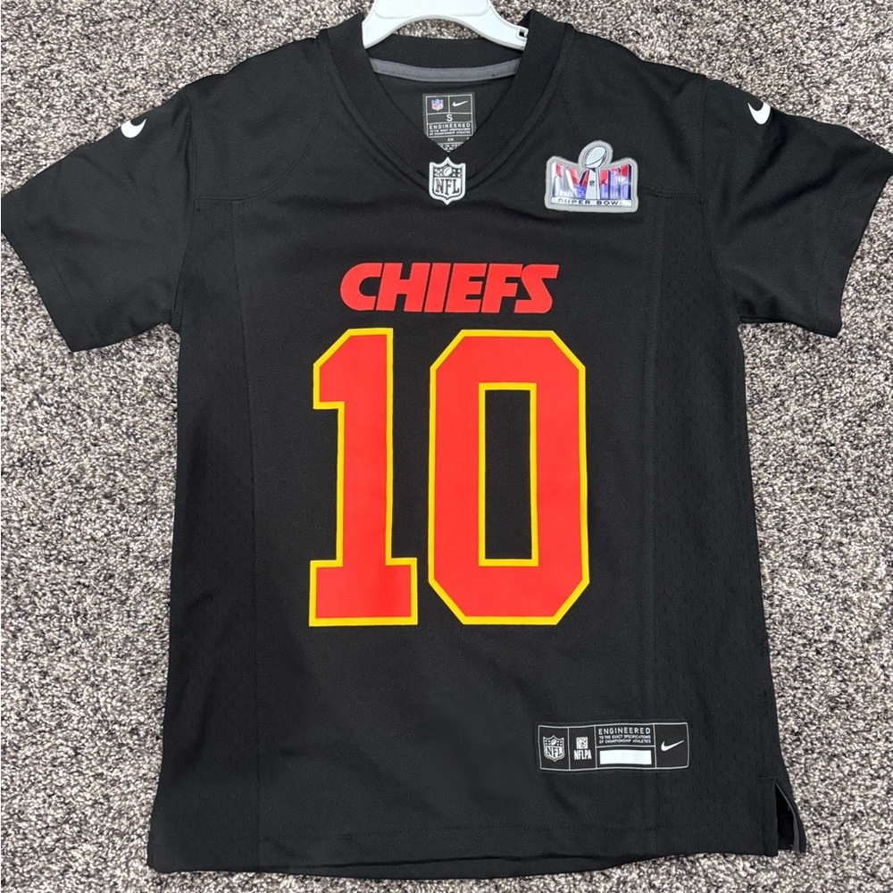 Youth Small Nike Kansas City Chiefs Isaiah Pacheco Super Bowl LVIII Jersey